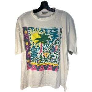 Vintage NWT 80s 90s Women's OS Palm Springs Yacht Club Tee Shirt Swim Coverup